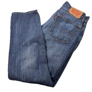 Levis 514 Jeans Mens 30x30 Slim Straight Blue Denim Pants Medium Stretch Flex